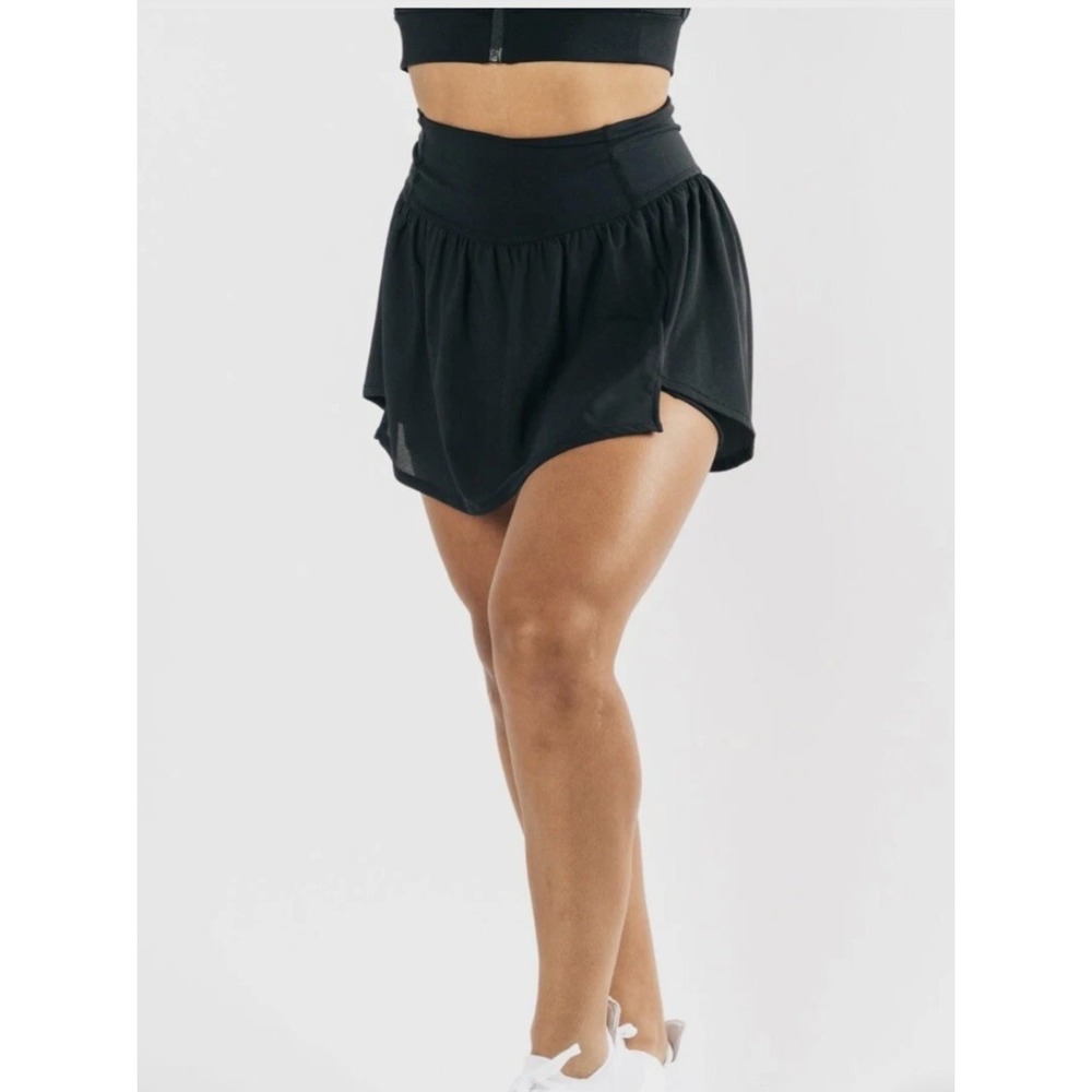 Alphalete Trace Skirt Skort Pockets Black S Tennis Golf Athleisure Activewear